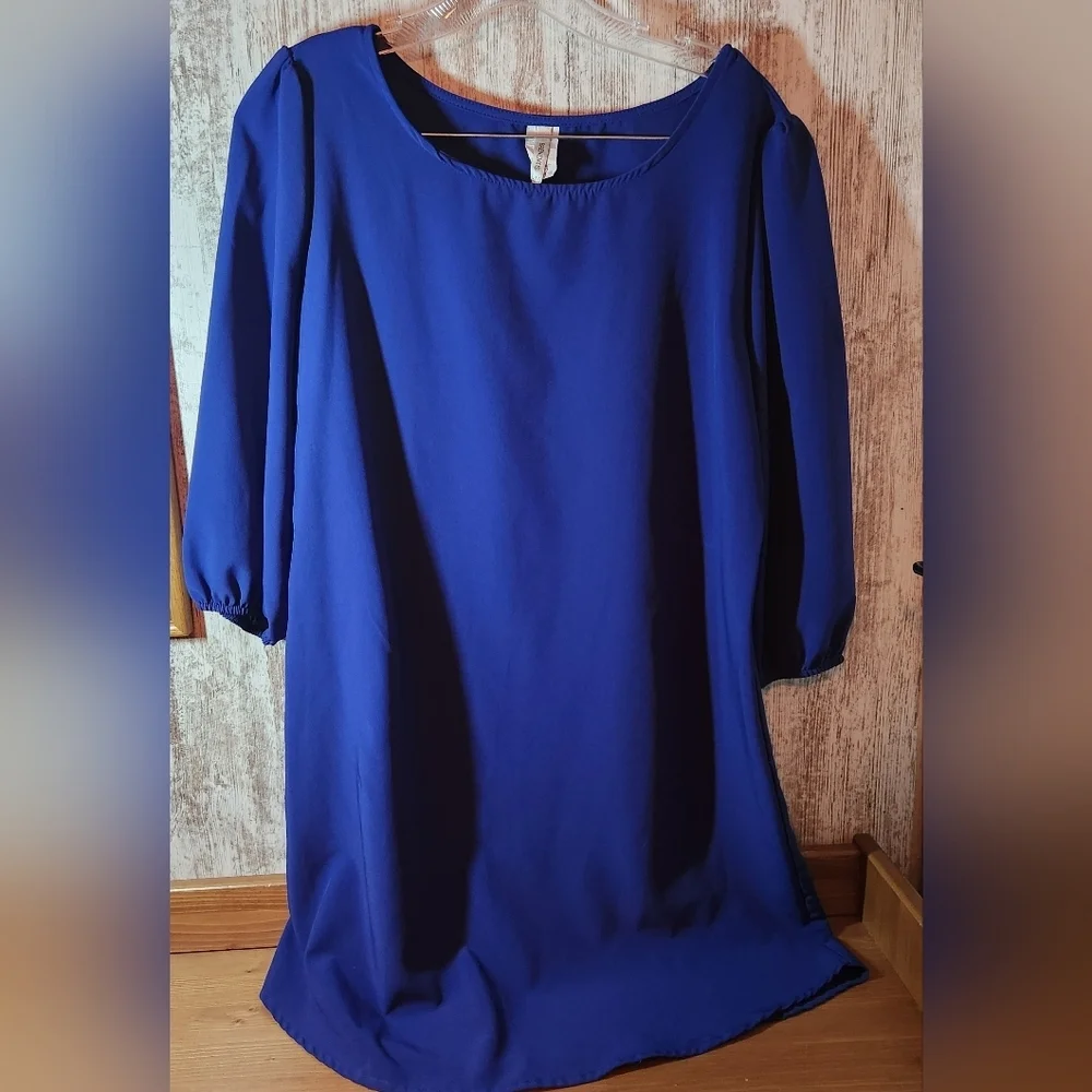 Chic Royal Blue Midi Dress